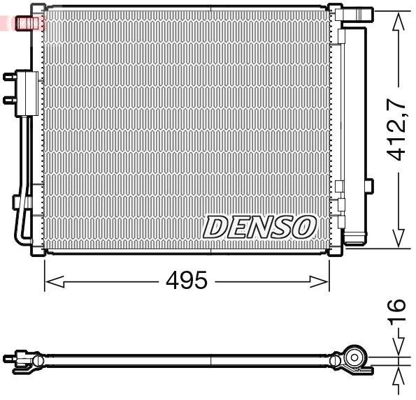 CONDENSER. AİR CONDİTİONİNG HYUNDAI GRAND SANTA FÉ III (13-) - DENSO - OEM 976062W000