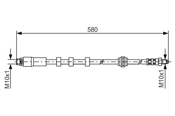 FREN HORTUMU ON BMW E60 E61 E63 E64 - BOSCH - OEM 34326760909