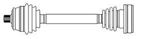 (x) AKS ÖN SOL A4 1.6 (94-01) PASSAT 1.6 (96-00) - CIFAM - OEM 8D0407451X