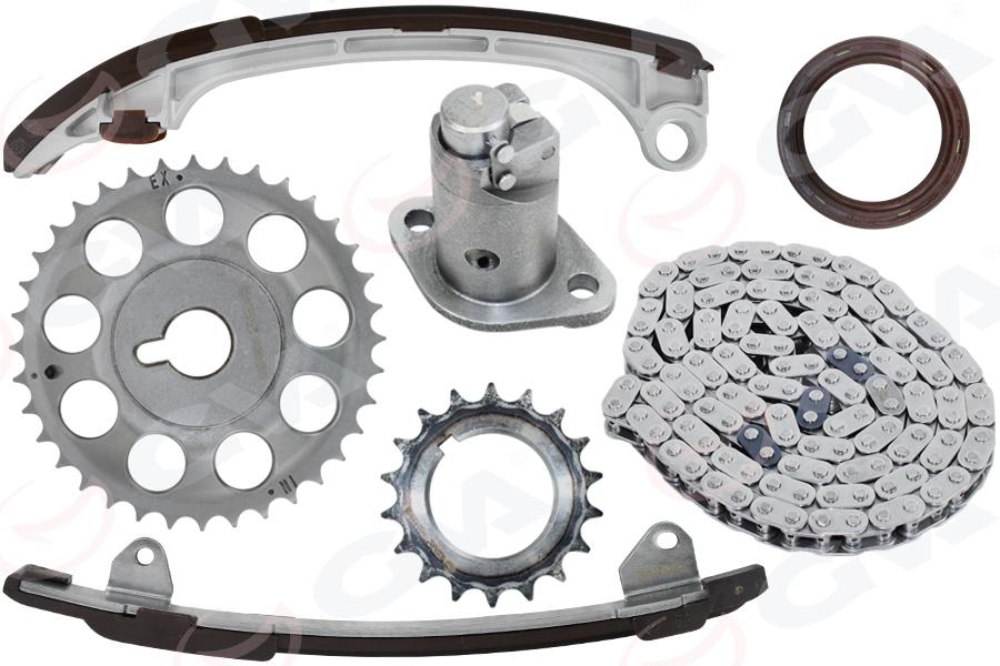 EKSANTRİK ZİNCİR SETİ TOYOTA AVENSIS 2,0L 1AZFSE AZT220 AZT250 00-08 / RAV4 2,0L 1AZ-FE ACA21 ACA30 ACA31 01-12 (7 PARÇA) - GVA - OEM 1350628011