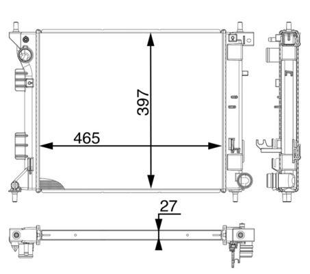 Kühlmittelkühler KIA CEED — MAHLE CR1980000P - MAHLE