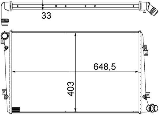 Kühlmittelkühler VW GOLF V/PASSAT/ AUDI A3 - MAHLE