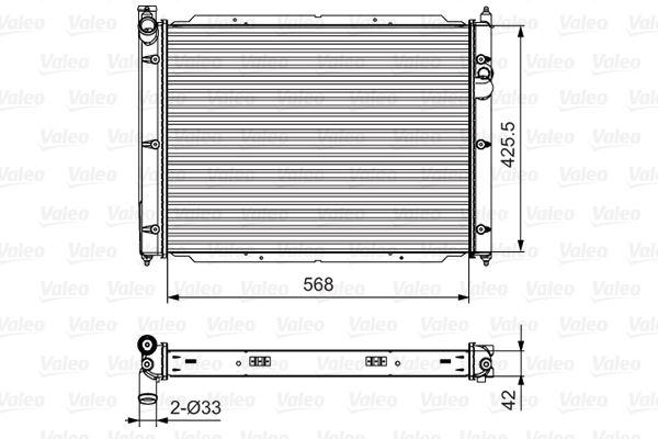 RADYATOR TRANSPORTER — VALEO VAL-701543 - VALEO - OEM 068121253B