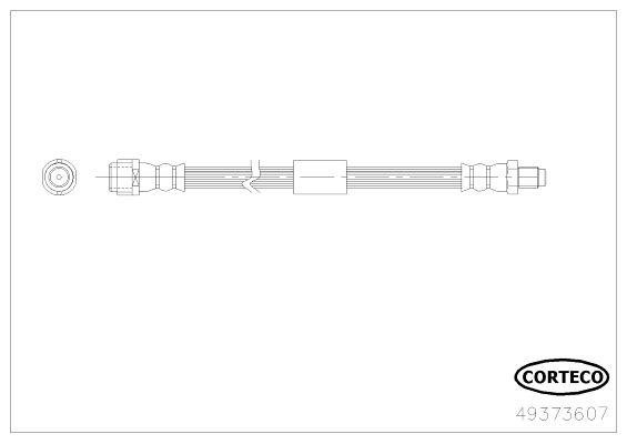 FREN HORTUMU ARKA MERCEDES W212 S212 C218 X218 - CORTECO - OEM A2124200448