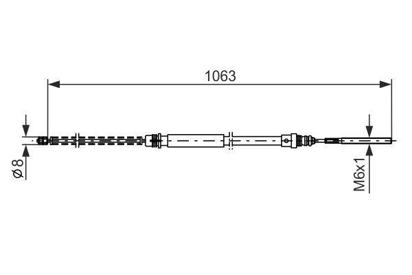 EL FREN TELİ SOL PEUGEOT EXPERT 96>06-P806 95>02 CITROEN JUMPY 95>06 EVASION 94>02 - BOSCH - OEM 4745.F2
