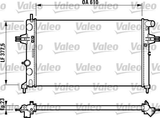 RADYATÖR ASTRA G-ZAFIRA 1.4 16V-1.6 16V-1.8 16V-2.0 16V-2.2 16V (AC+KLİMASIZ+MEKANİK) (610x377.5x23) - VALEO - OEM 93177121