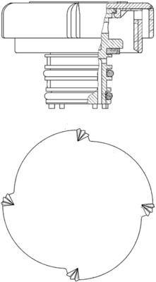 RADYATOR KAPAGI BMW E30 E34 E36 E38 E39 E46 E60 E65 E83 E53 . LAND ROVER DISCOVERY LJ L318 RANGE ROVER P38A L322 - MAHLE - OEM 17137639023
