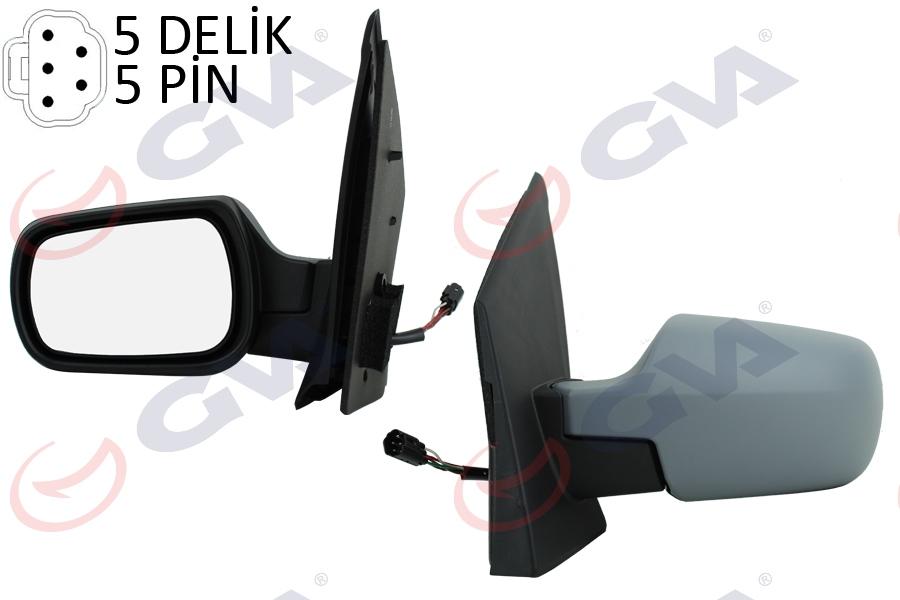 DIŞ DİKİZ AYNASI SOL FORD FİESTA 02> ELEKTRİKLİ ISITMALI ASTARLI 5PİN - GVA - OEM 2S61