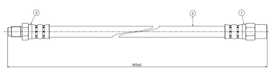 FREN HORTUMU ön 940. 960 90-… - CAVO - OEM 13296116