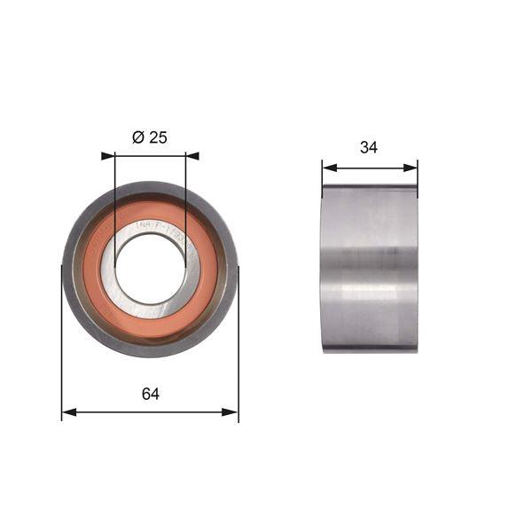 EKSANTRİK GERGİ RULMANI MASTER-DUCATO 2.4D-2.5D-TR - GATES - OEM 0830.32