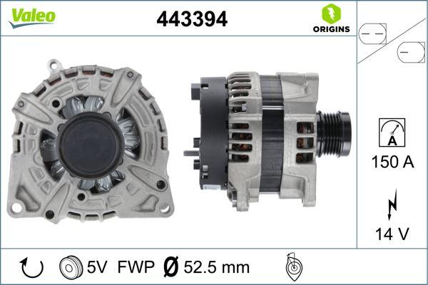 ALTERNATOR (14V 150A) MERCEDES W176 W246 C117 X156 - VALEO - OEM A0009061903