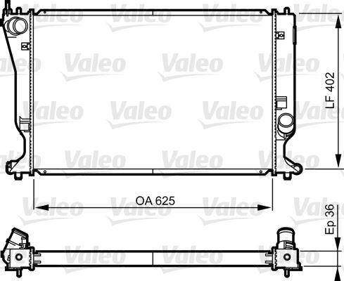 RADYATOR COROLLA COROLLA VERSO 2004>2009 08 05 - VALEO - OEM 16400-0R010