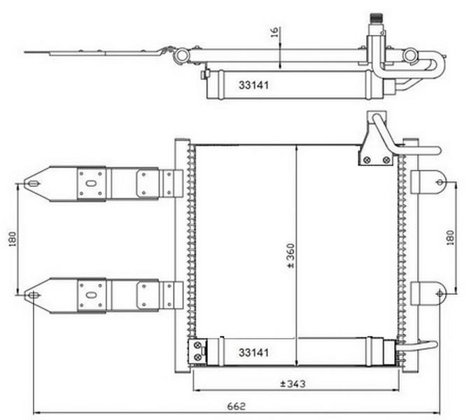 KLİMA BRAZİNG CONDENSER A/M()POLO 99+ / LUPO 98+ 94443 - ORIS - OEM 6X08502411A