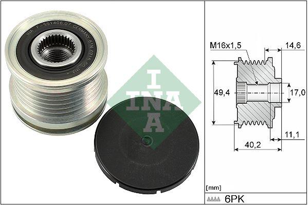 ALTERNATÖR KASNAĞI ( RULMANLI )POLO-A4-A6-T6-AMAROK-GOLF6 1.6-2.0 TDI (CAGA-CDCA-CLHA-CLHB) - INA - OEM 045903119A
