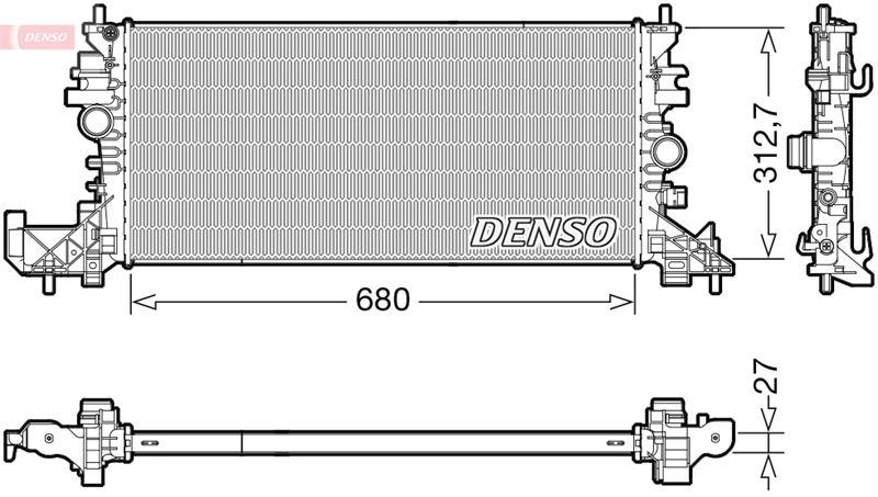 RADYATÖR AL/BRZ OPEL ASTRA K (B16) 1.0 1.2 1.4 1.6 Turbo 1.5CRDI 1.6CDTI 15=> (MT) - DENSO - OEM 39146897