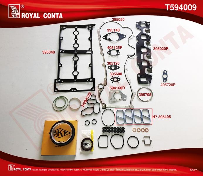 MOTOR TAKIM CONTA(KEÇELİ+S.LASTİK-SKC'SİZ) DOBLO-P - ROYAL - OEM 71753908