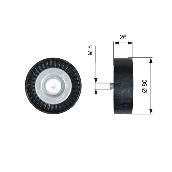 V KAYIS GERGI RULMANI VOLVO S60 II S80 II V60 I V70 III XC60 XC70 II XC90 06> - GATES - OEM 6G9N