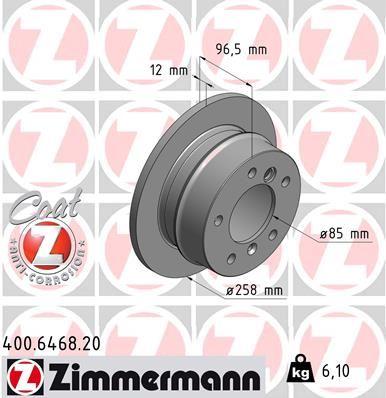 FREN DISKI ARKA MERCEDES W463 B901>B904 . VW LT 28-35-46 - ZIMMERMANN - OEM A9014231012