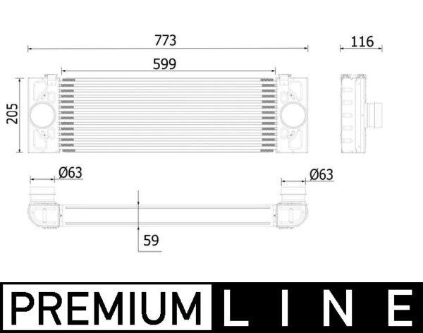 TURBO RADYATÖRÜ INTERCOOLER FORD TRANSİT 06> 2.2 TDCİ-3.2 TDCİ - MAHLE - OEM 8C16