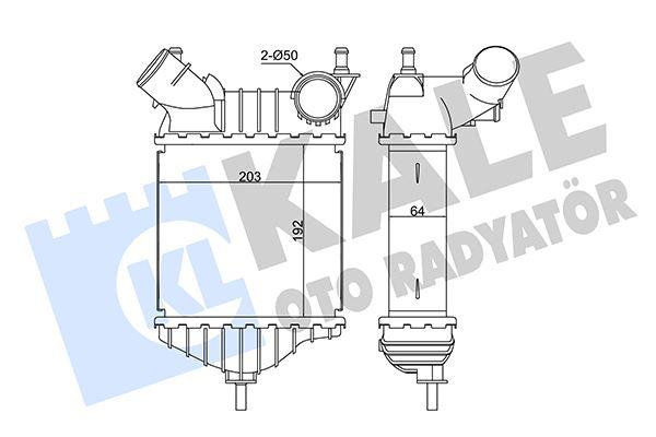 İNTERCOOLER PUNTO 1.9 JTD 99=> - KALE - OEM 46764253