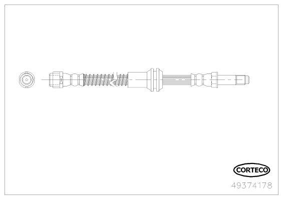 FREN HORTUMU ON MERCEDES C218 W212 S212 - CORTECO - OEM A2124200648