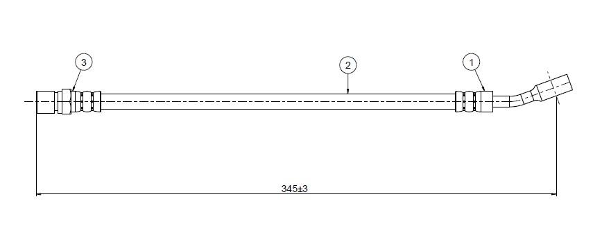 ÖN FREN HORTUMU LANOS 1.6 SX 97 - CAVO - OEM 96212323