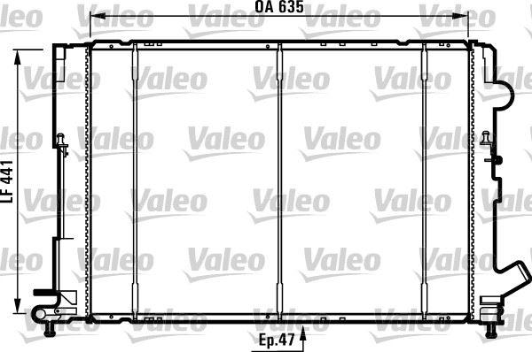 RADYATÖR LGN 1.8-2.0 16V-2.2 D ESPACE III 2.0 (AC+MEK+OTOM) (635x441x47) - VALEO - OEM 7701044076