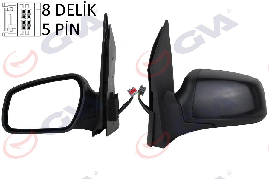 DIŞ DİKİZ AYNASI SOL FORD FİESTA 05> ELEKTRİKLİ ISITMALI 5PİN - GVA - OEM 6S61
