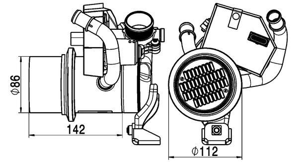 EGSOZ GERİ DÖNÜŞ SOĞUTUCUSU PASSAT JETTA 13=> - MAHLE - OEM 04L131512D