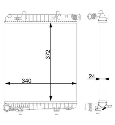 MOTOR SU RADYATÖRÜ PEUGEOT BOXER-CITROEN JUMPER (MT) AL/MKNK 24 MM - MAHLE - OEM 1613996180