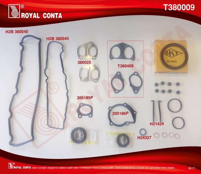 MOTOR TAKIM CONTA SKT KEÇELİ+LASTİKLİ PARTNER-BERLINGO-C15-JUMPY-XSARA 1.9 DW8 - ROYAL - OEM 0197.X6