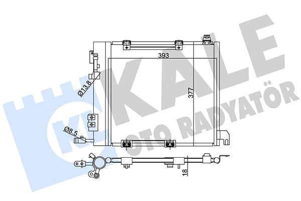 KLİMA KONDENSERİ ASTRA G-ZAFIRA (98-02) 1.7DTI-1.7CDTI-2.0DI-2.0DTI-2.2DTI (AL/AL) (425x400x18) - KALE - OEM 93170622