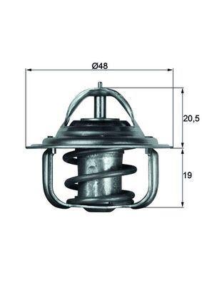 TERMOSTAT FORD TRANSIT ESCORT FIESTA CHEVROLET AVEO 1.2-NUBIRA 1.6-DAEWOO KALOS 1.4-LANOS 1.4-1.5-NUNIRA 1.6 16V-REZZO 1.8 87C - MAHLE - OEM 96143939