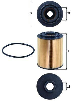 YAĞ FİLTRESİ PASSAT 2.3-TRANSPORTER T5 3.2-A8 3.7-4.2-Q7 3.6 - MAHLE - OEM 021115561B