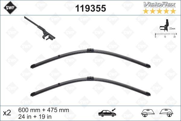 (x) SİLECEK SÜPÜRGESİ ÖN GOLF5-JETTA-CADDY (600 x 475 mm) - VALEO - OEM 1K0998002A