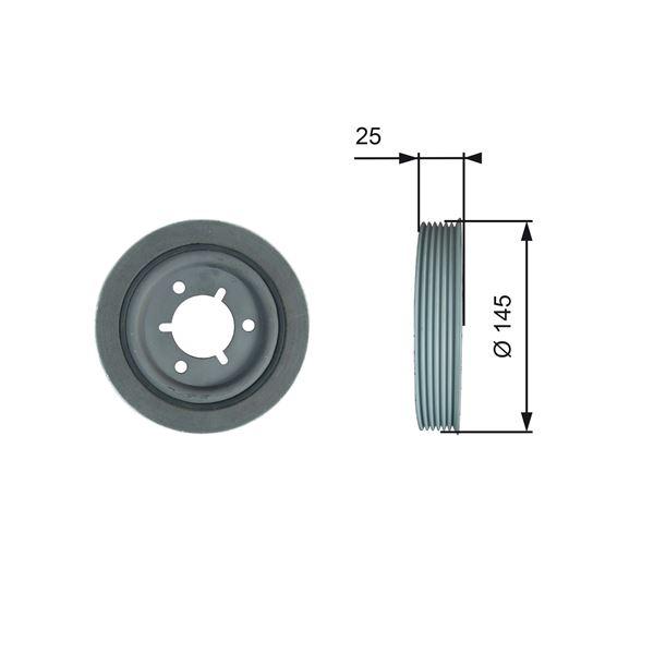 KRANK KASNAĞI PEUGEOT P206-P207-P301-P307-PARTNER-BIPPER CITROEN BERLINGO-NEMO-C2-C3-C4-XSARA 1.4 1.6 I 16V 08> - GATES - OEM 0515.R8