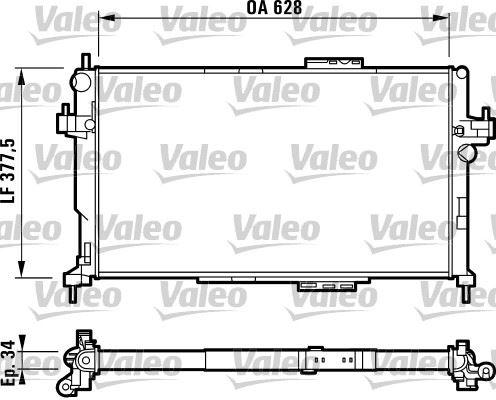 SU RADYATORU CORSA C COMBO 1.7 DTI 2000-2009 - VALEO - OEM 1300233