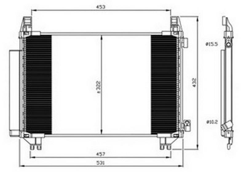 KLİMA BRAZİNG CONDENSER A/M()YARİS 1.33İ 2010+ 940270 - ORIS - OEM 88460