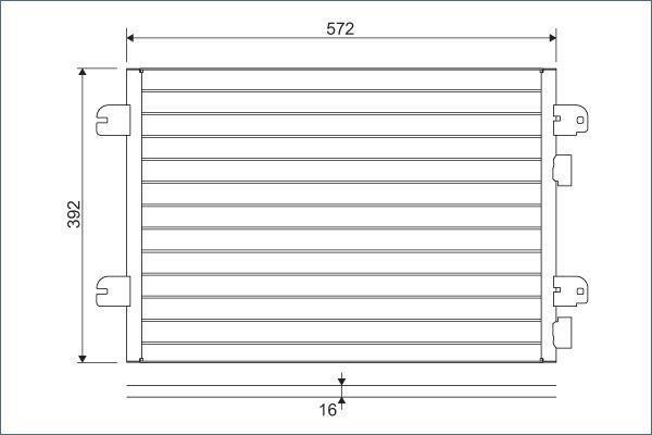 KLIMA RADYATORU MEGANE I SCENIC I LOGAN SANDERO DUSTER 1.6 16V - VALEO - OEM 8200182361