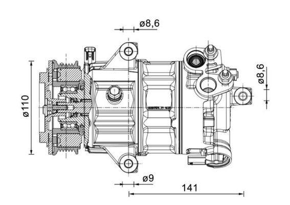 A/C-Kompressor FORD FIESTA/ FOCUS/ FIGO/ - MAHLE