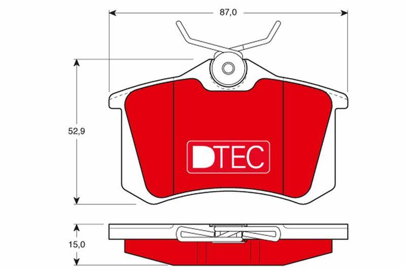 FREN BALATASI ON ARKA 87 mm AUDI A4 A6 CITROEN C2 JUMPY BOX PEUGEOT P405 - TRW - OEM 191698451A