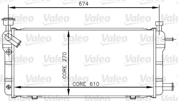RADYATÖR P205 KLİMALI (610x270x35) - VALEO - OEM 1300.K6