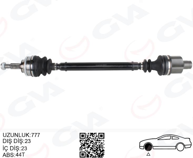 KOMPLE AKS SAG ON RENAULT MEGANE I (BA0/1) 1.6i 16v A-T ABSLI (96-03) - GVA - OEM 7701111313