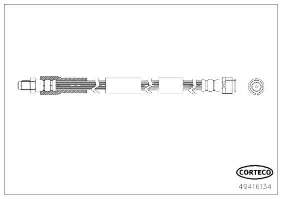 FREN HORTUMU ON MERCEDES W205 S205 C205 W213 S213 C238 A238 - CORTECO - OEM A2054200248