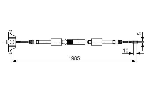 EL FREN TELİ VOLVO XC90 (02-14) - BOSCH - OEM 30714012