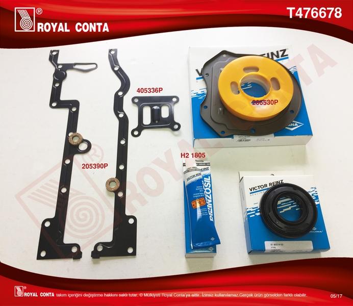 MOTOR ALT TAKIM CONTA (REINZ KEÇELİ ) (SKZSİZ) TRANSIT V.347 2.2 06> 11 BOXER-JUMPER-DUCATO 2.2HDI06> - ROYAL - OEM 6C116008AA