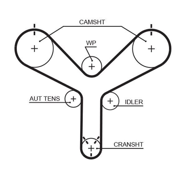 TRİGER KAYIŞI (EKSANTRİK KAYIŞI) TOYOTA LANDCRUISER 4.7L 2UZ-FE 32v V8 UZJ100 UZJ200 98-05 (211x340) - GATES - OEM 1356809070