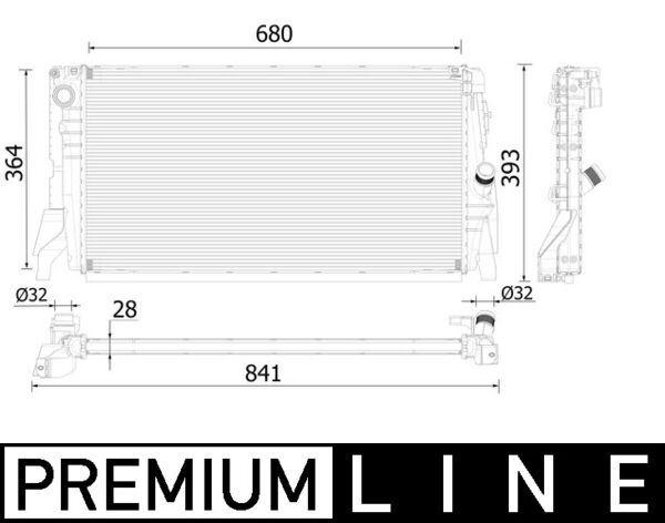 MOTOR SU RADYATORU BMW F52 F45 F46 F48 F49 F39 . MINI F54 F55 F56 F57 F60 - MAHLE - OEM 17117617639