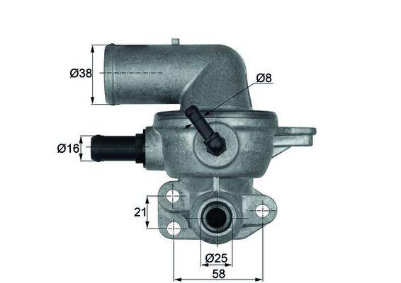 TERMOSTAT (KOMPLE) CHRYSLER VOYAGER IV (RG. RS) 88C - MAHLE - OEM 5083288AA