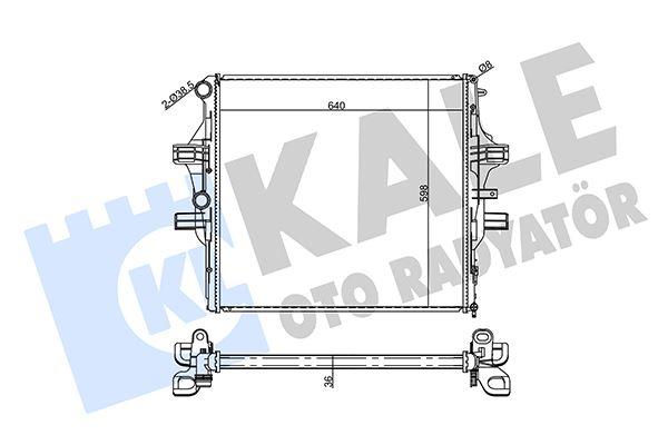 SU RADYATORU IVECO DAILY V 3.0 12>  DAILY VI 3.0D 14>  DAILY CITYS  DAILY LINE  DAILY TOURYS 14> (MT) [BRAZING] [640X598X36] - KALE RADYATOR - OEM 5801255844